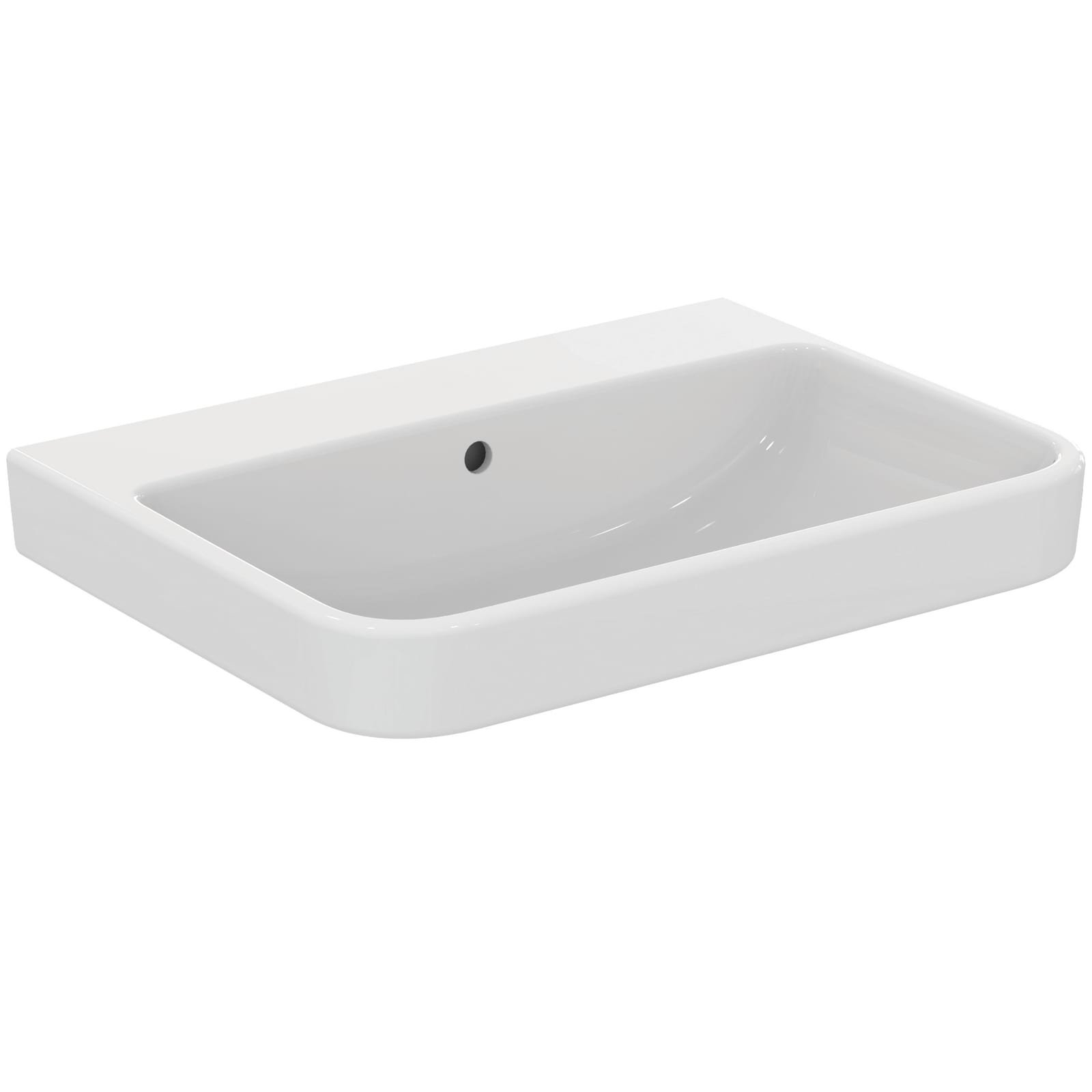 I.LIFE B | WASTAFEL 650X480X180 MM GL WIT, ZONDER KRAANG, MET OL | SG
