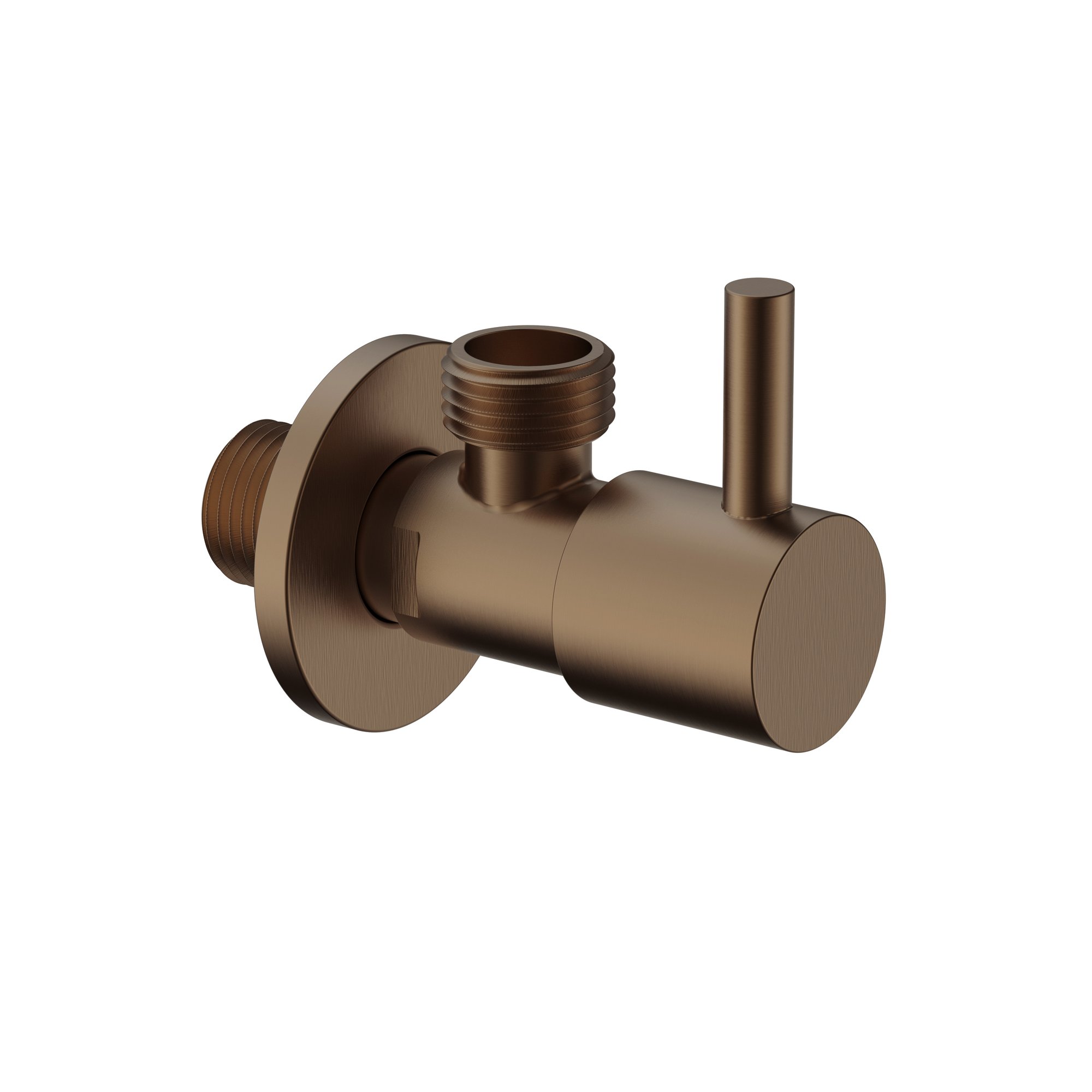 UNIFORMA HOEKSTOPKRAAN - 1/2" X 3/8" - BRUIN BRONS (PVD)
