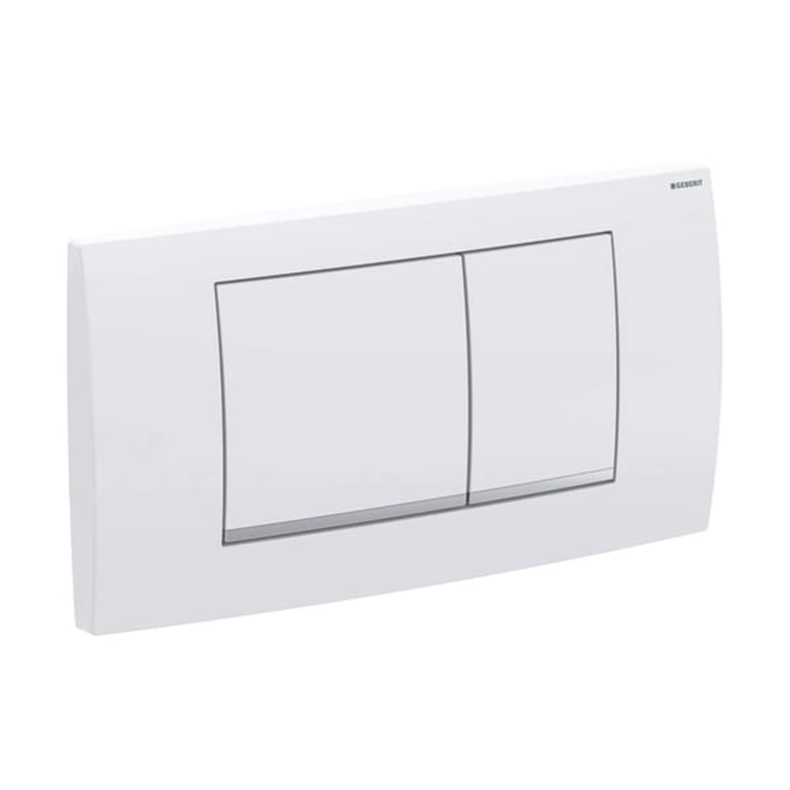 Geberit Bedieningsplaat spoelsysteem, Twinline 30, 2-toets spoeling, 2-knops, front, 32x340x185mm (LxBxH), glans wit