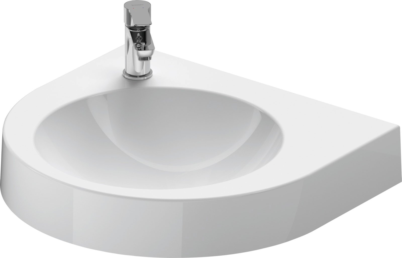Duravit Architec Wastafel 575 mm Wit Hoogglans, kraanvlak, aantal kraangaten per wasplaats: 1 – 0449580009