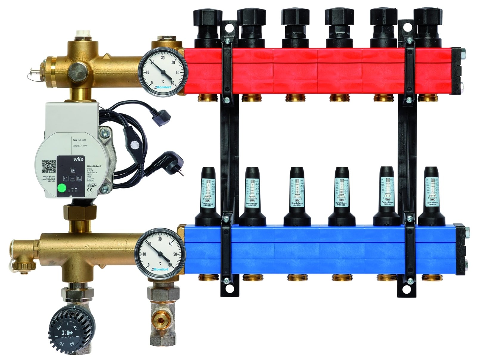 Nathan Komfort SBK verdeler type 4800 E-pomp onder aansluiting, 10 tot 145 l/u, 6-groeps