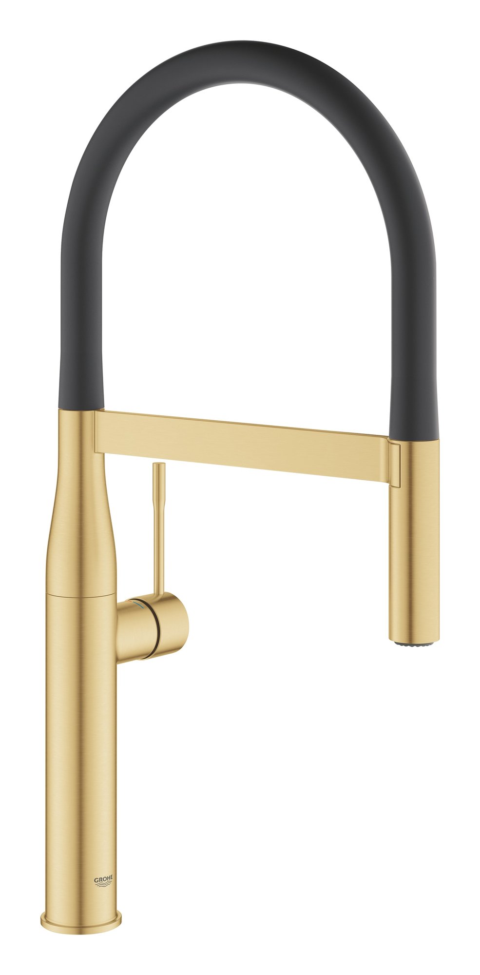 Grohe Essence New, Keukenmengkraan, professionele spray, 240mm voorsprong uitloop, 530mm hoogte, draaibaar, cool sunrise geborsteld