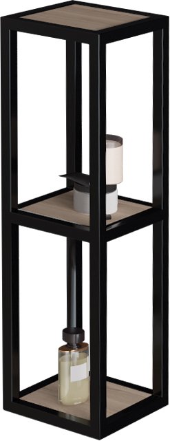 ALONI SHARP KOLOMKAST (20X20X60CM) - ZWART