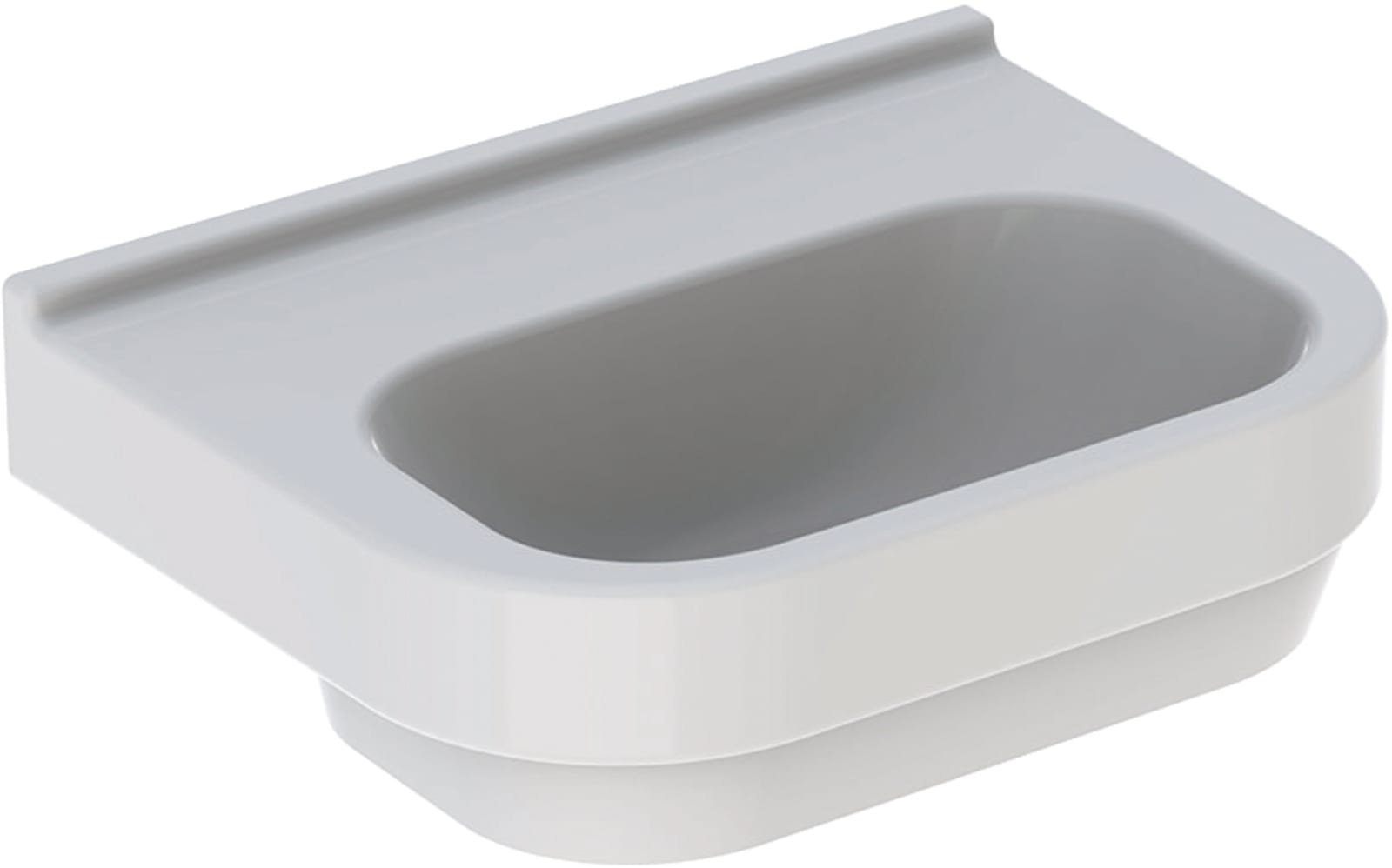 Geberit 300 Basic, Wastafel, 1x waskom, keramiek, vuilafstotend, 500 x 380 x 185mm (BxDxH), wit