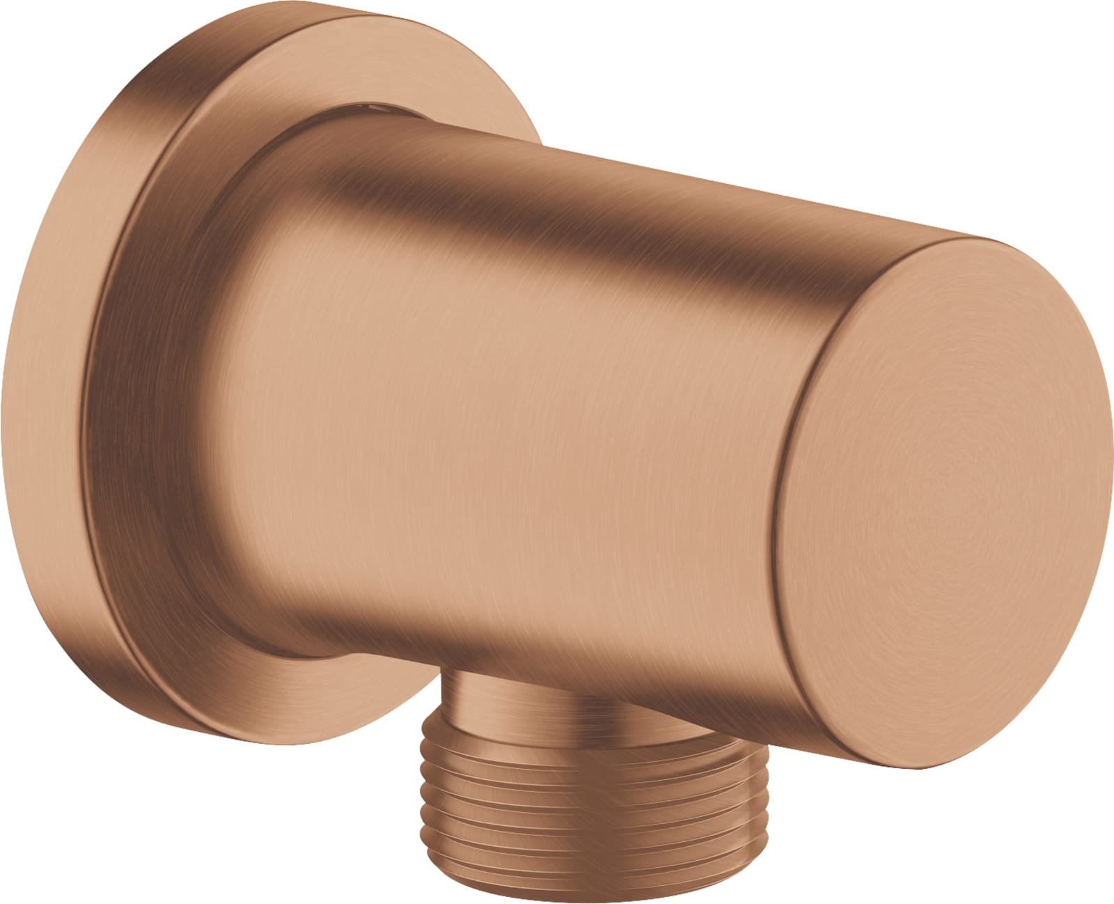 Grohe Rainshower wandaansluitbocht met een ronde rozet, warm sunset geborsteld