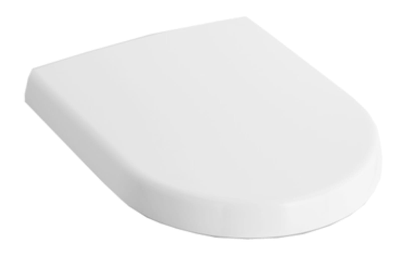 Villeroy & Boch, Subway closetzitting met deksel, scharnier: RVS, afneembaar, top montage, kleur: wit
