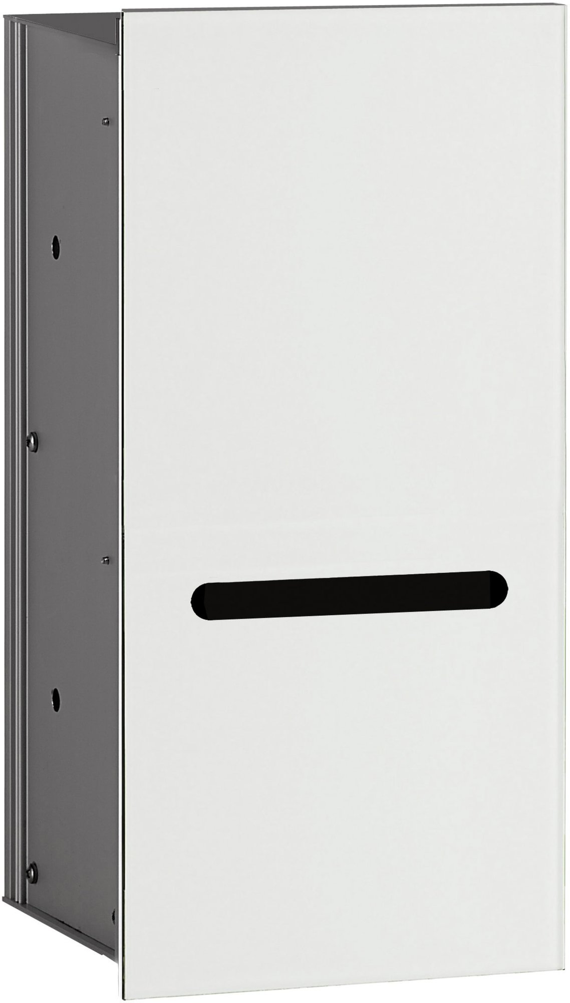 Emco Asis module 2.0 papierhouder, aanslag rechts, 1 deur scharnier links, inbouw, wit