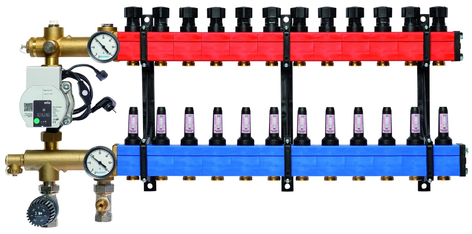 Nathan Komfort SBK verdeler type 4802 E-pomp onder aansluiting, 60 tot 250 l/u, 12-groeps