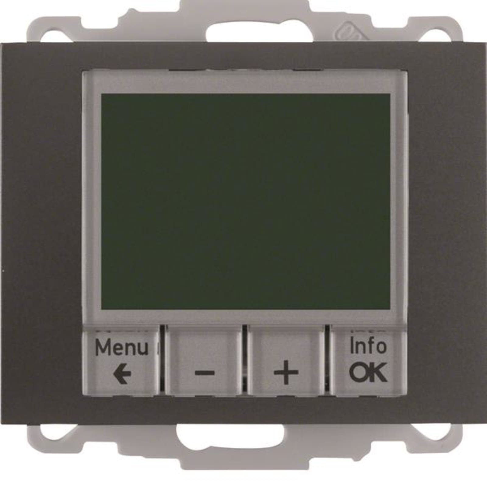 Therm. met display, maakcontact, berker K.1/K.5, antraciet