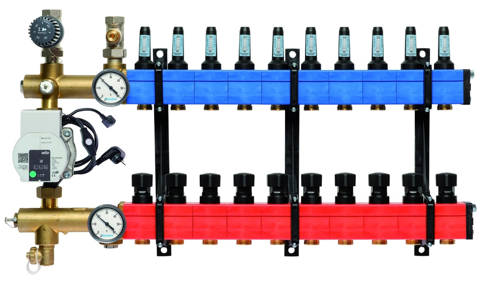 Nathan Komfort SBK verdeler type 4801 E-pomp boven aansluiting, 10 tot 145 l/u, 10-groeps
