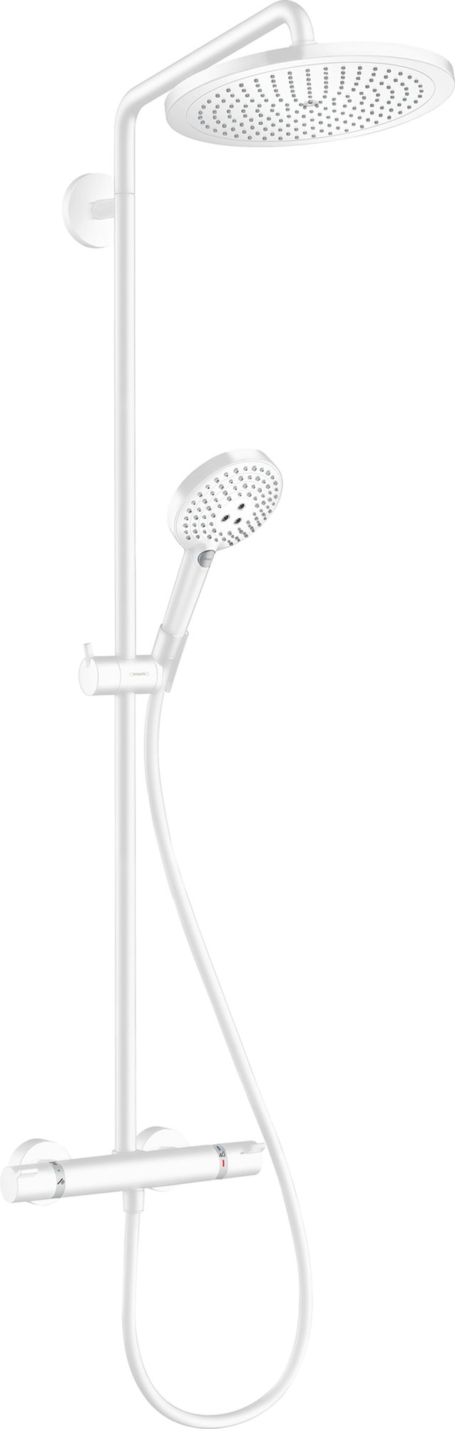 Hansgrohe Croma Sel S280 showerpipe met EcoSm 9l handdouche raindance mat wit