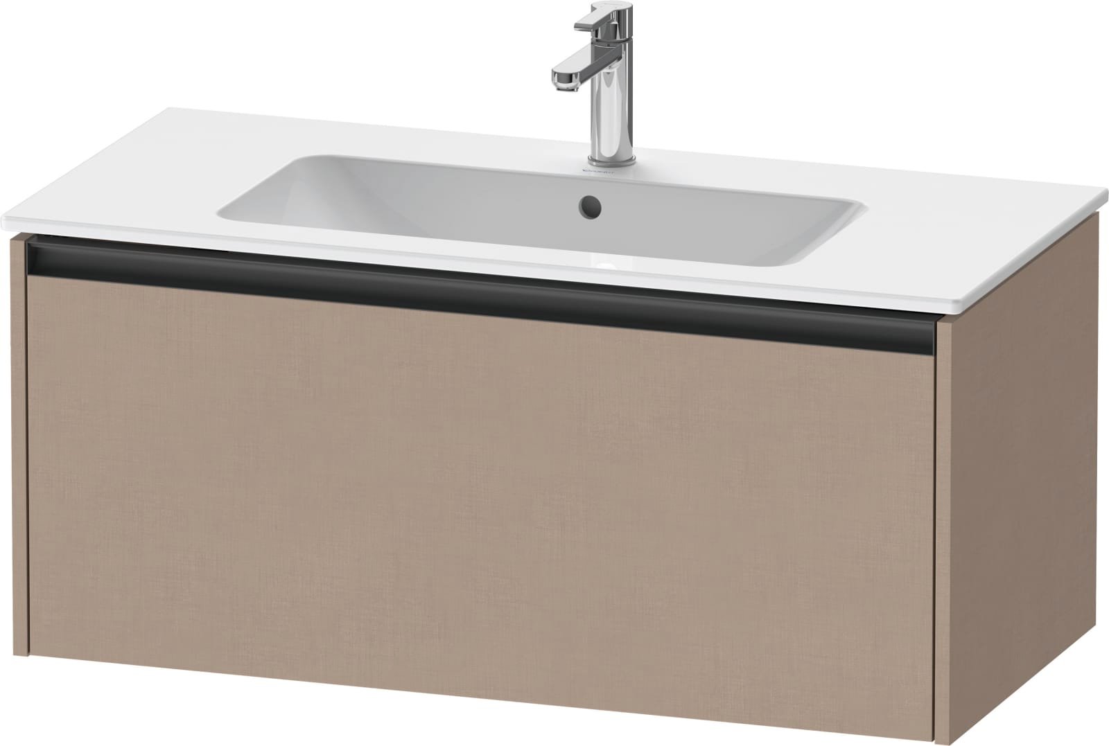 Duravit Ketho.2 Wastafelonderbouw hangend, Linnen Mat, rechthoekig, aantal grote lades: 1 – K25064075750000