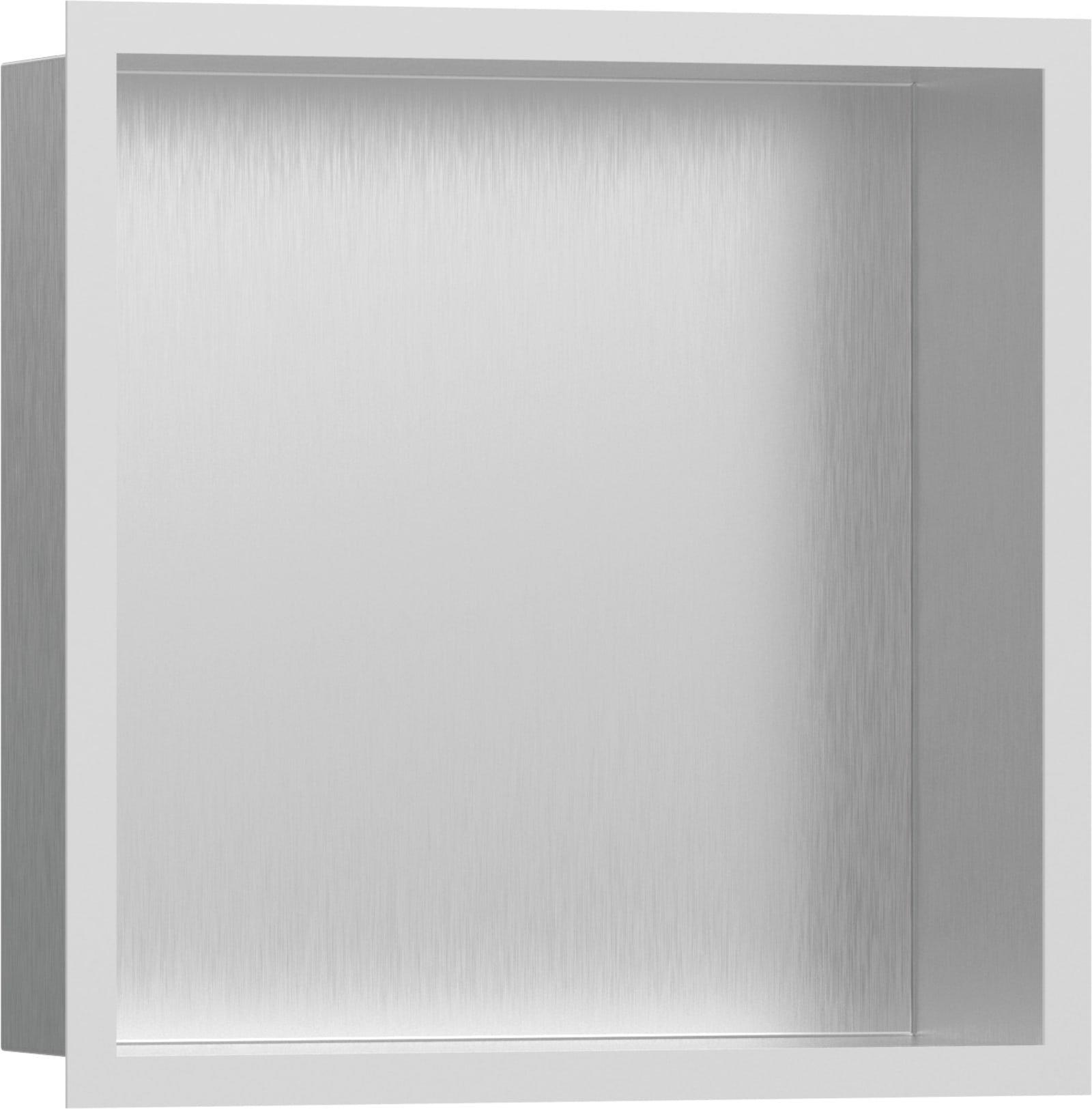 Hansgrohe XtraStoris Individual wandbox RVS met designframe 300/300/100 mat wit