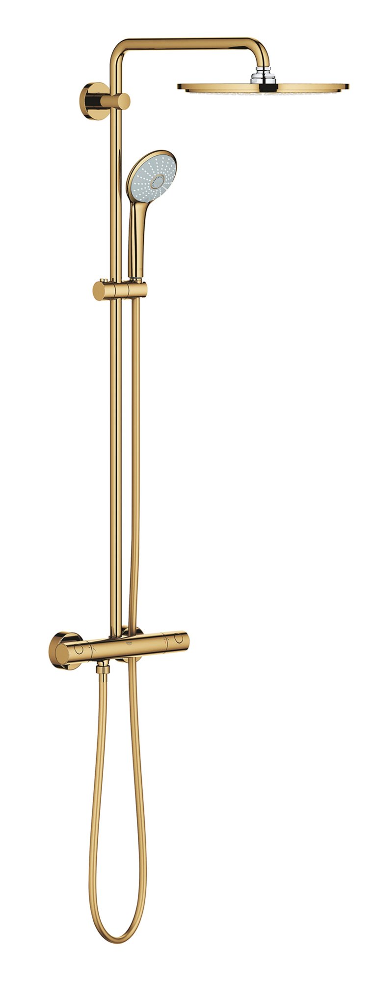 Grohe Euphoria systeem 310, Douchethermostaat, met douchesysteem, wand, tweegreeps, 2-gats, 150mm hart, cool sunrise thumbnail 3