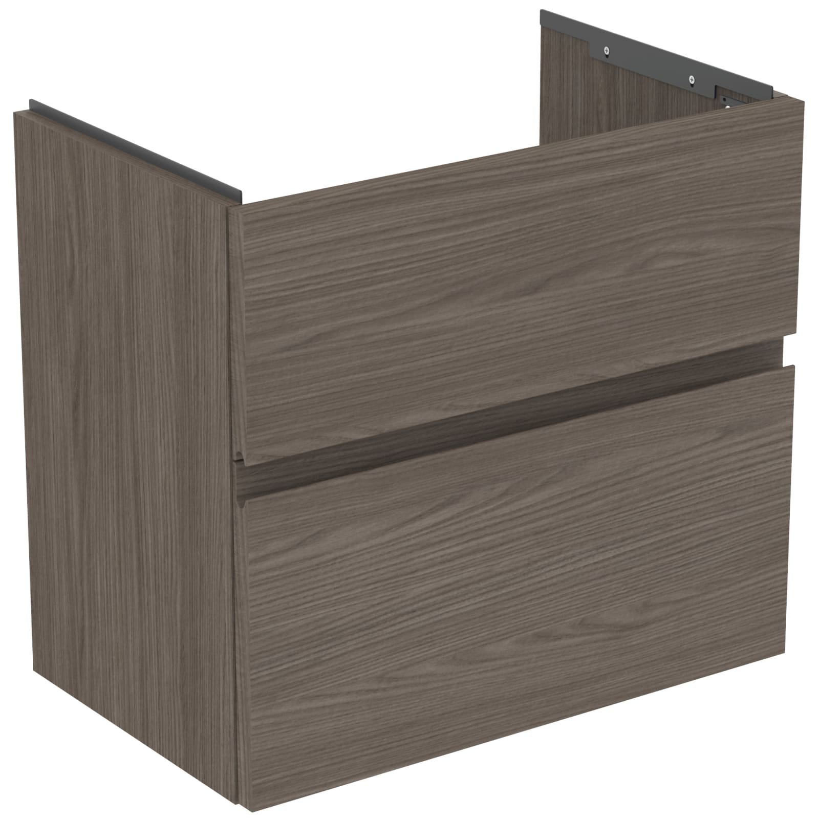 FINESSE | WASTAFELMEUBEL 600X375X550 MM DARK ELM, 2 LADEN