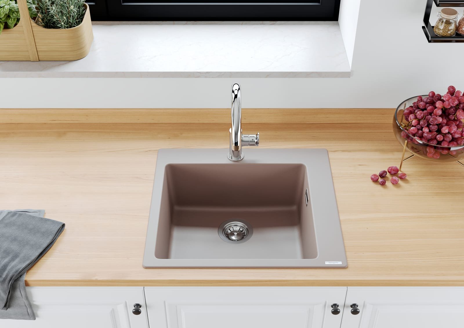 Hansgrohe A11 draaigreep voor excentrische bediening, rvs look