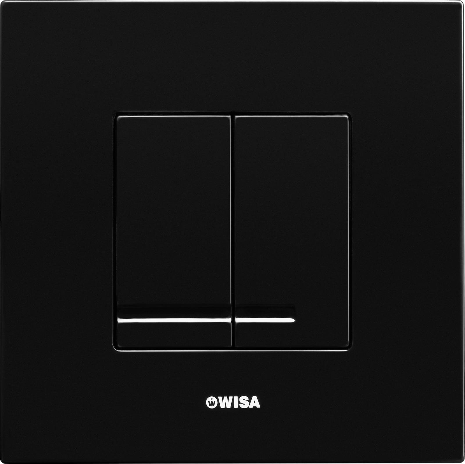 Wisa XS Delos bedieningspaneel KS, tweeknops voor dubbele spoeling, 160 x 160 mm (LxB) zwart