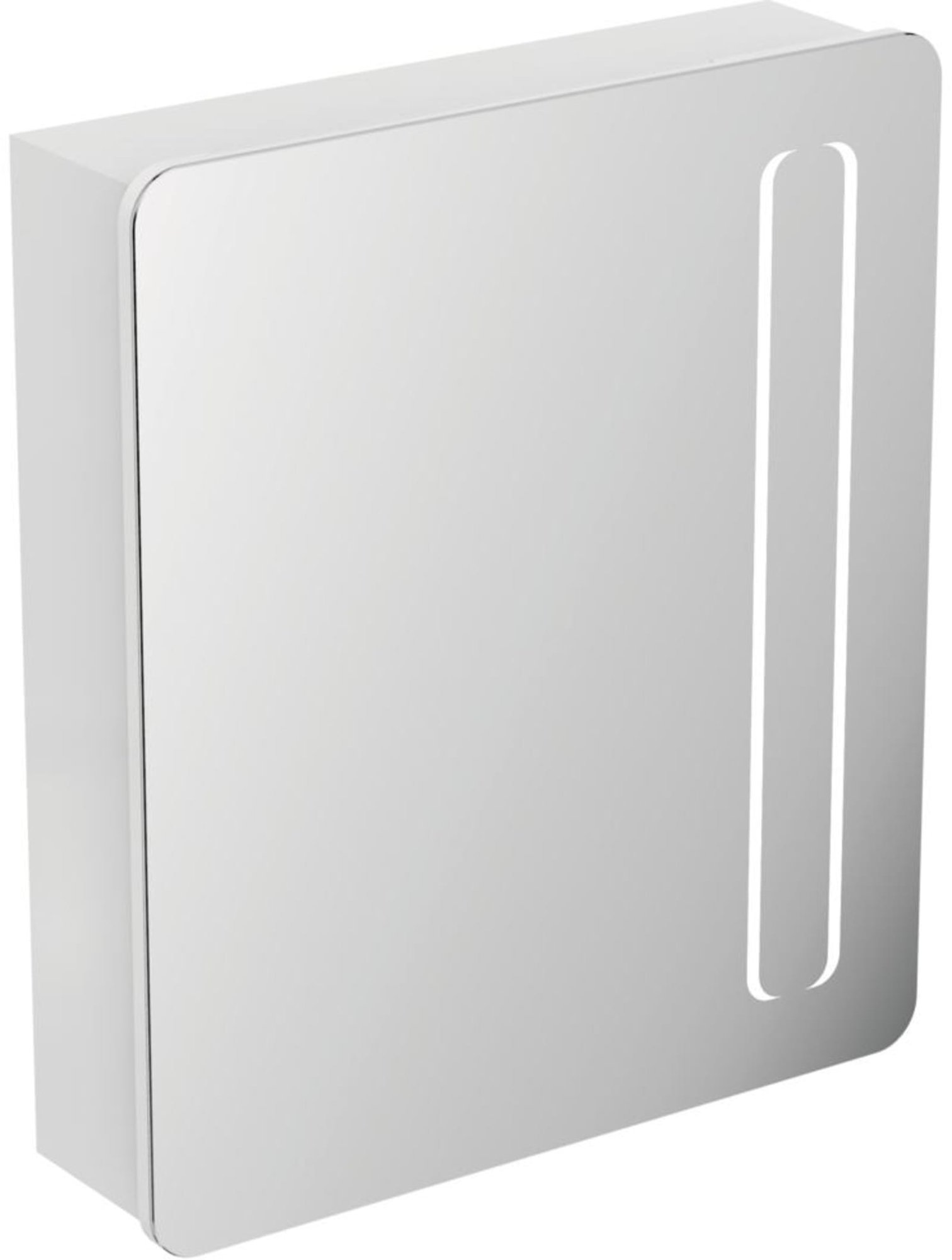 Ideal Standard spiegelkast, 1 deur, frontspiegel, met WCD, hxbxd 730x630x170mm, aluminium