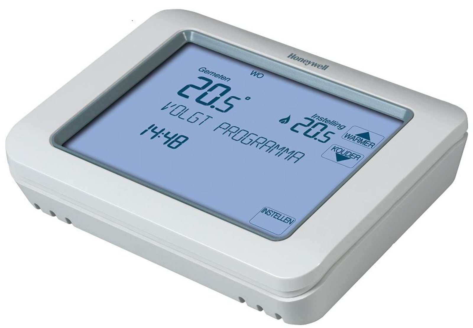 Honeywell Chronotherm Touch Modulation, klokthermostaat, openther, 7-31°C, wit, touchscreenbediening