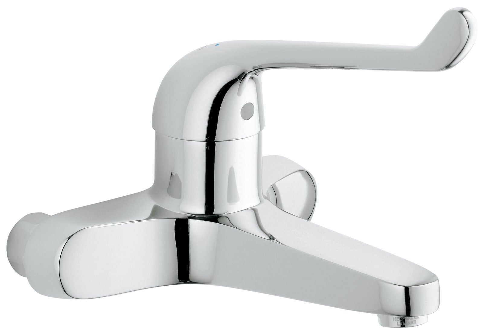 Grohe Eurosmart Care, Wastafelmengkraan, wand, eengreeps, 2-gats, cartouche keramisch, 141mm hoogte, 177mm uitloop, vast, chroom thumbnail 2
