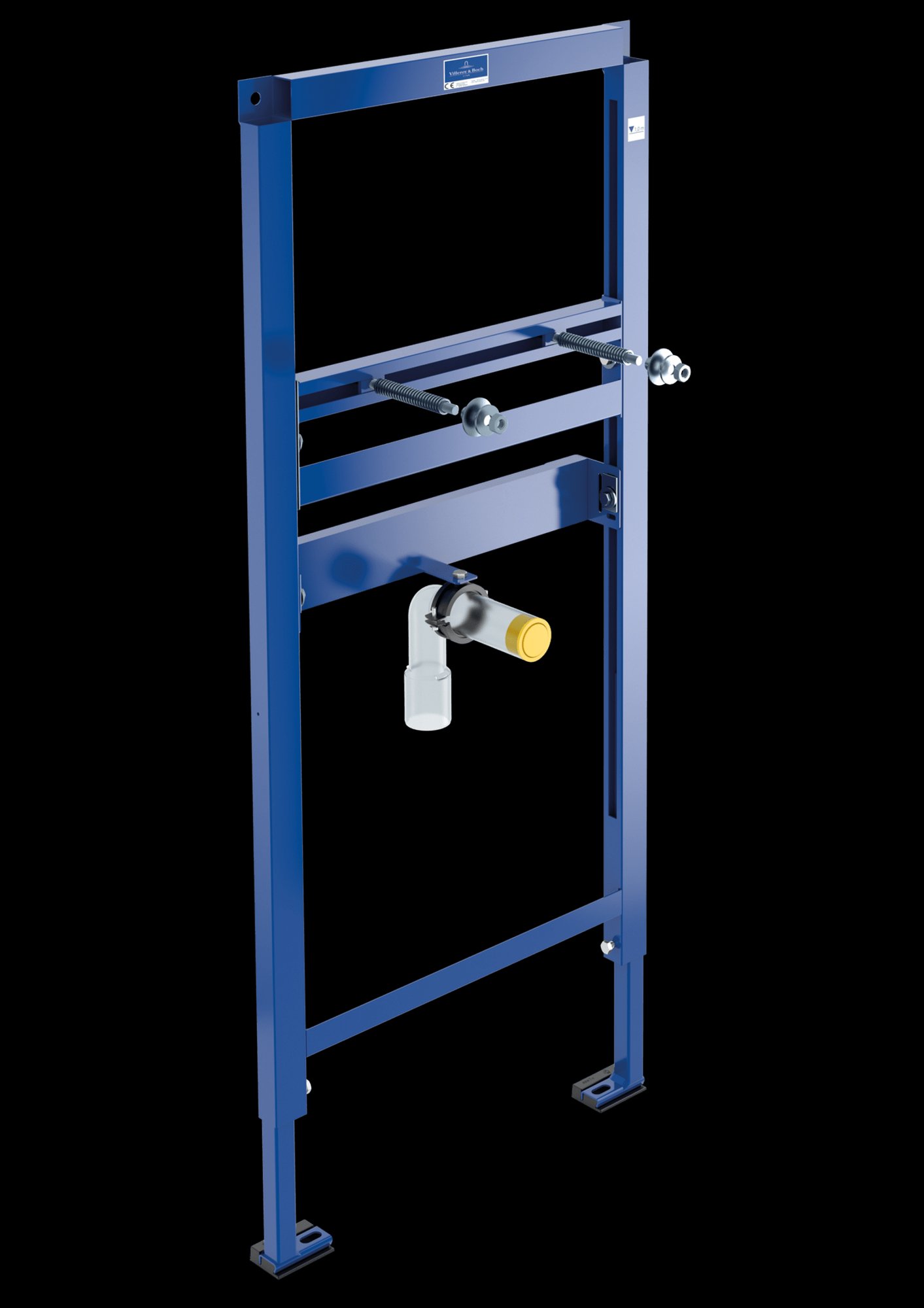 Villeroy & Boch, ViConnect, Wastafelelement, frame staal, voorgemonteerd, droogbouw, wand, verstelbaar, 75 x 1120 x 525mm (DxHxB)