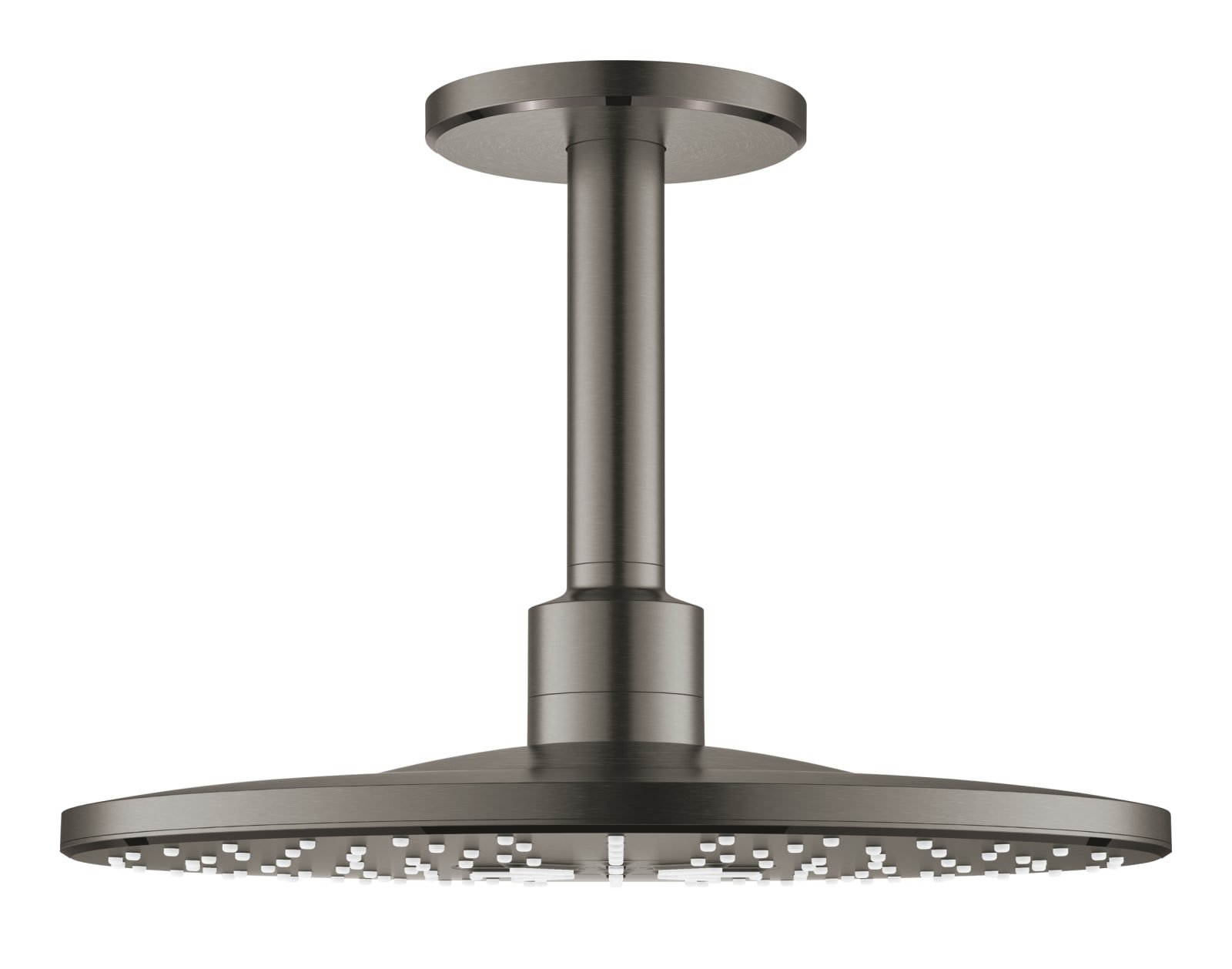 Grohe Rainshower SmartActive, Hoofddoucheset, Duo, rond, plafond, 310mm kop, 2x straalsoort, 142mm arm, hard graphite geborsteld