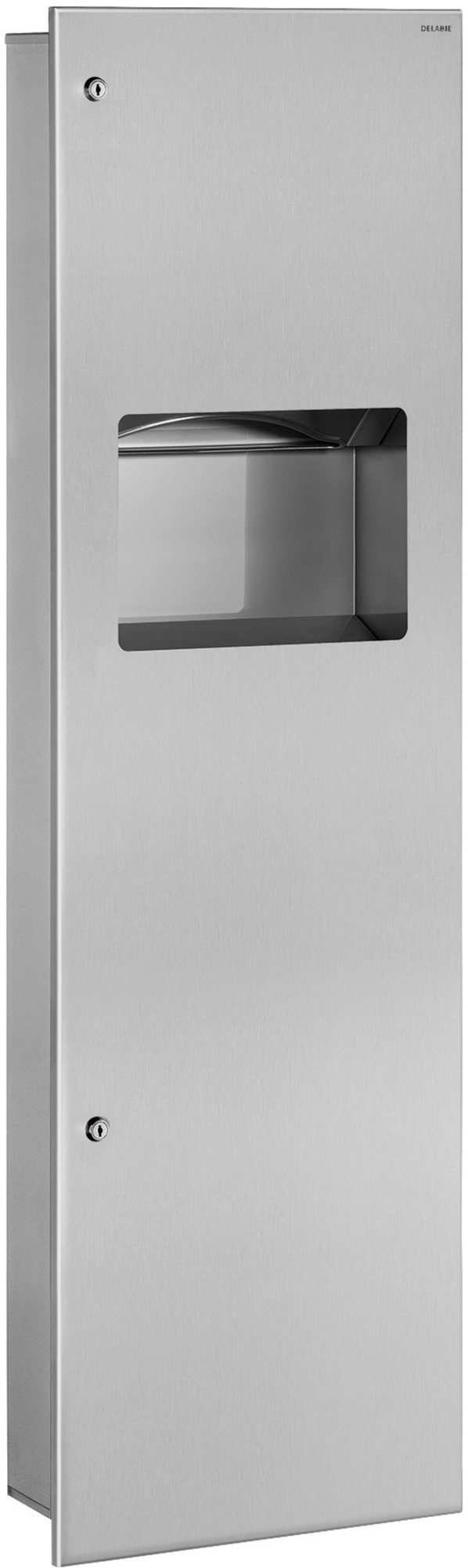 Delabie Combi handdoekverdeler + afvalbak inbouw 30L (ex 2015101324)