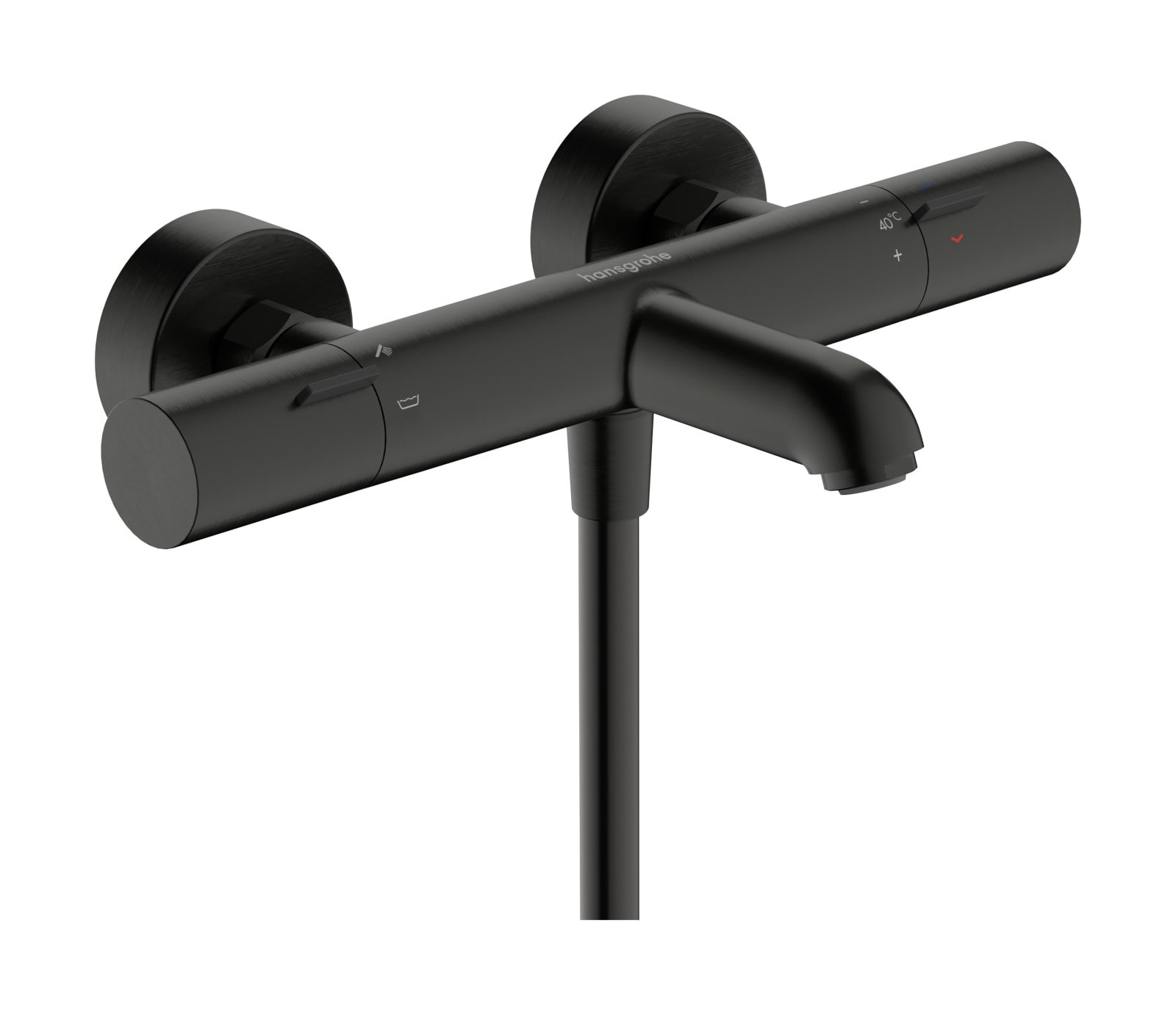 Hansgrohe Ecostat Fine opbouw badthermostaat Brushed Black Chrome