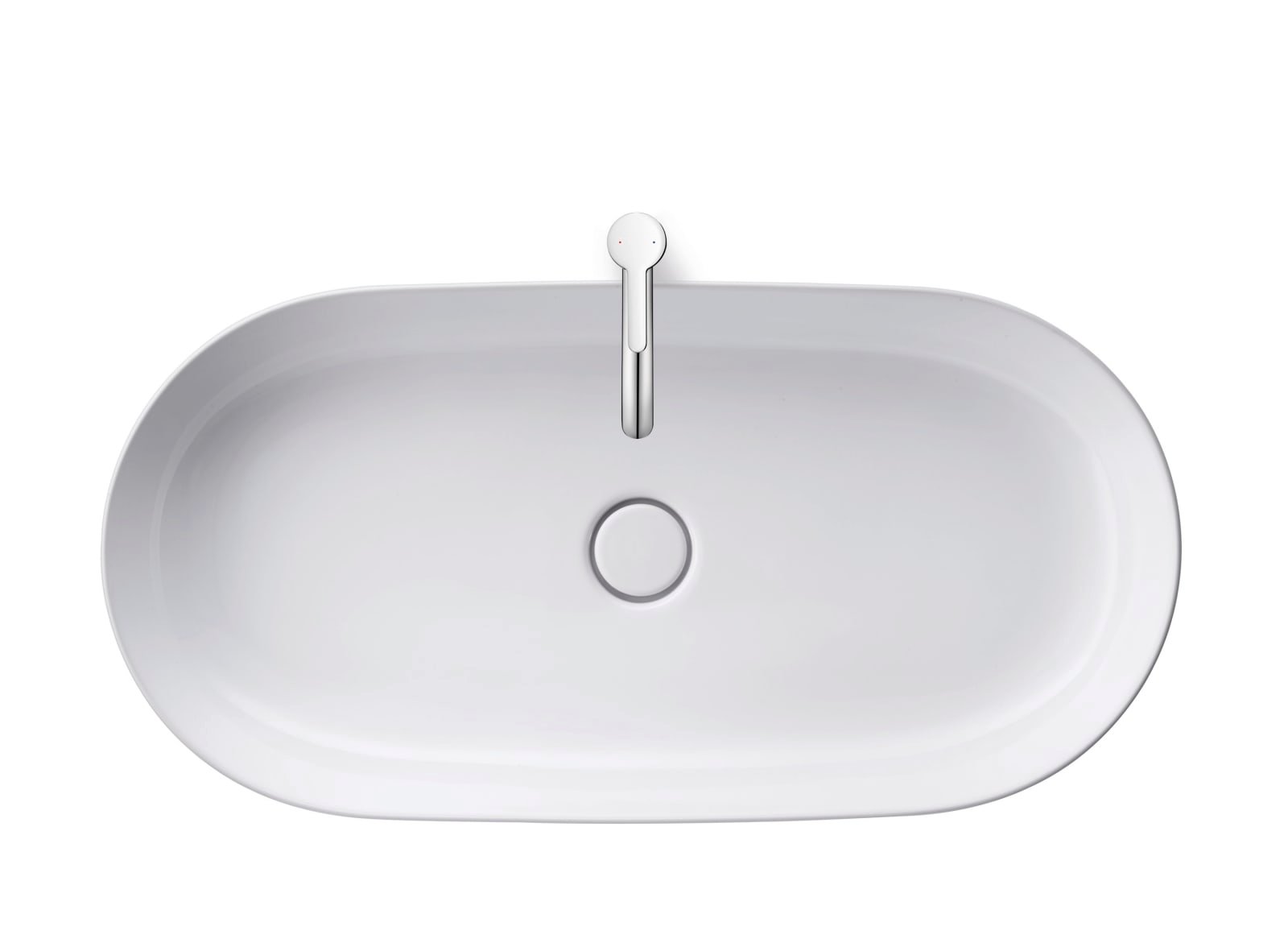 Duravit Luv Opzetwastafel 800 mm Wit Hoogglans, aantal kraangaten per wasplaats: 0, geslepen – 0379800000