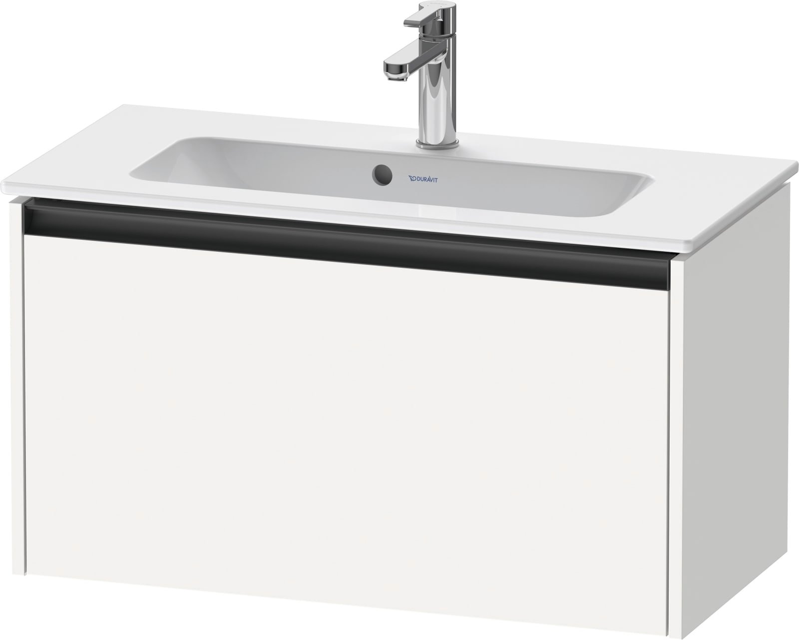 Duravit Ketho.2 Wastafelonderbouw hangend, compact, Wit Mat, rechthoekig, aantal grote lades: 1 – K25056018180000