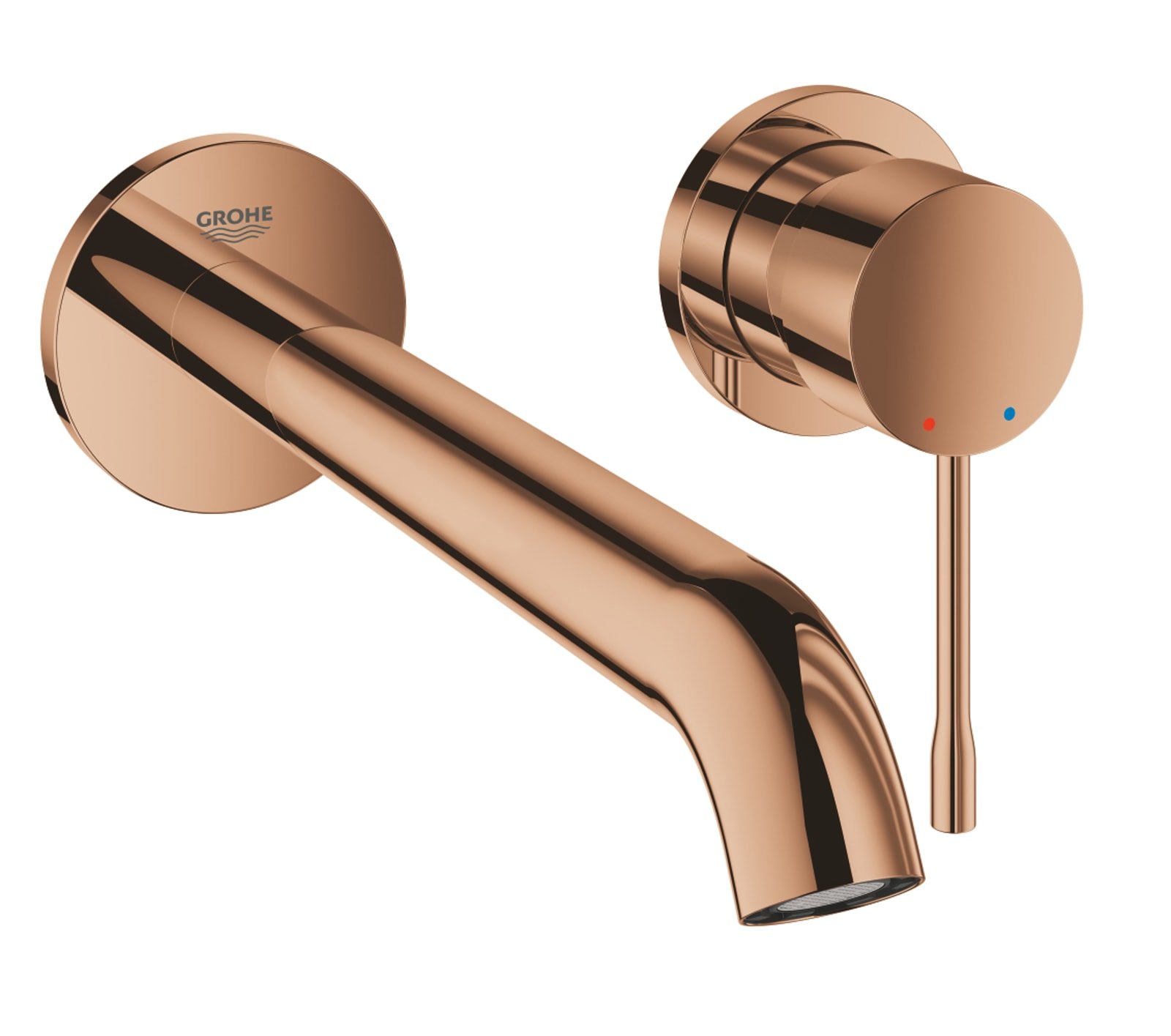 Grohe Essence New, Inbouwmengkraan afbouwdeel, L-size, wand, eengreeps, 2-gats, G1/2", 230mm voorsprong uitloop, vast, warm sunset (1200540192)