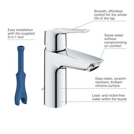 Grohe Start wastafelmengkraan ketting S-Size