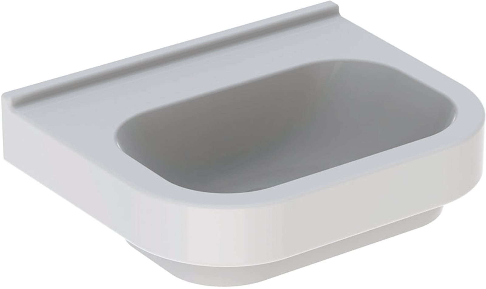 Geberit 300 Basic, Wastafel, 1x waskom, keramiek, 550 x 445 x 195mm (BxDxH), wit