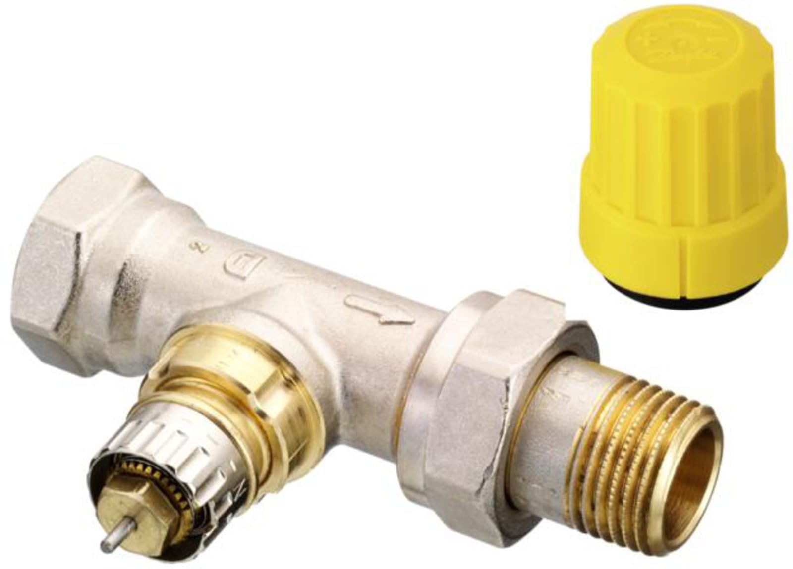 Danfoss thermostatische radiatorkraan RA-UN 1/2'' recht, t.b.v. click 22 kop