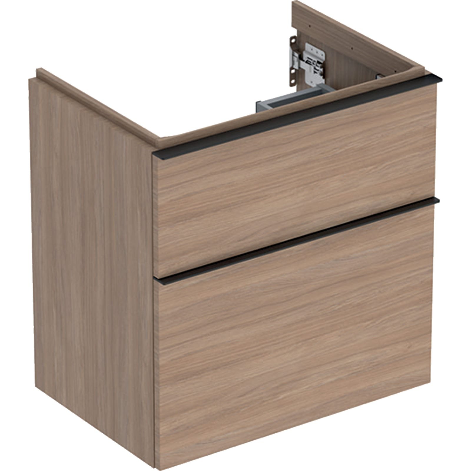 Geberit iCon wastafelonderkast, wand, 2x laden, hxbxd 615x592x416mm, eiken