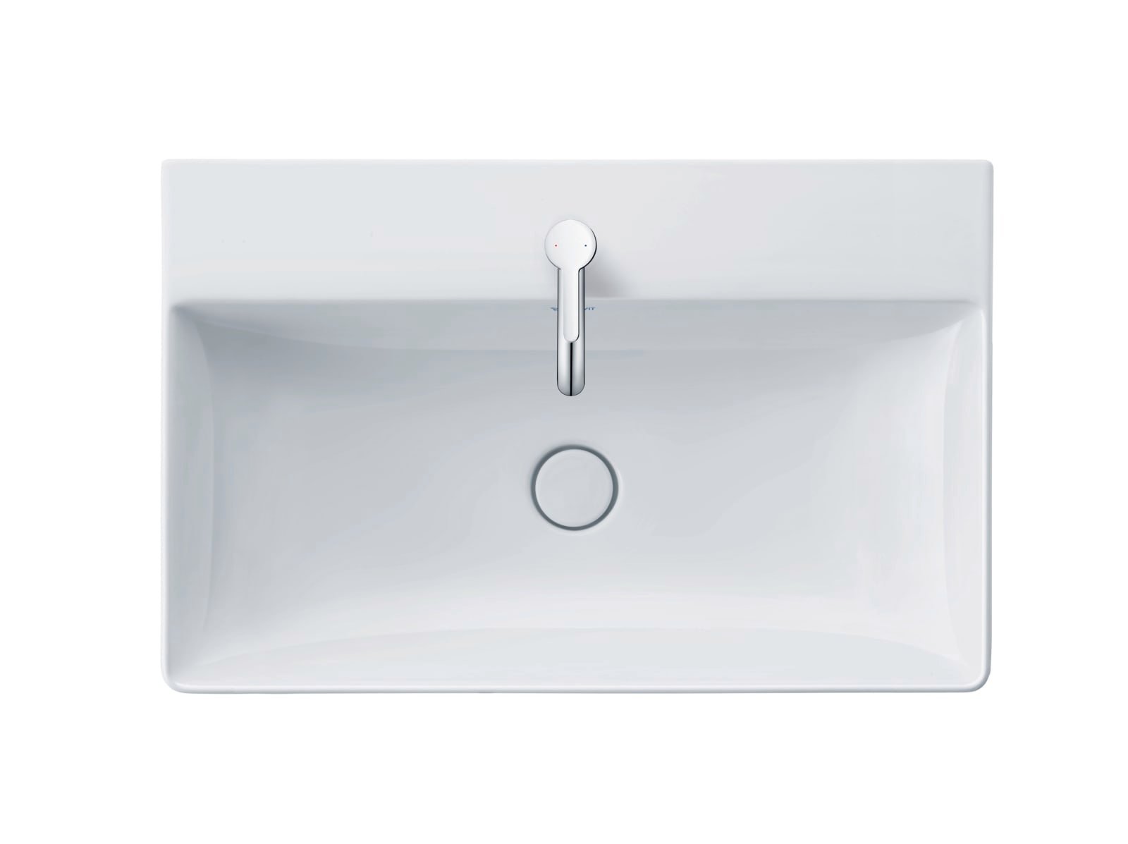 Duravit DuraSquare Wastafel 800 mm Wit Hoogglans, kraanvlak, aantal kraangaten per wasplaats: 1, geslepen – 2353800071