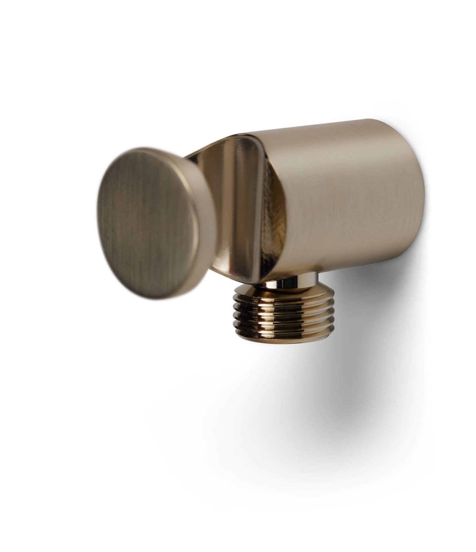 Blue Label Brondby 1/2" aansluitbocht met wandhouder voor inbouwthermostaat 3-weg 2740808, geborsteld goud