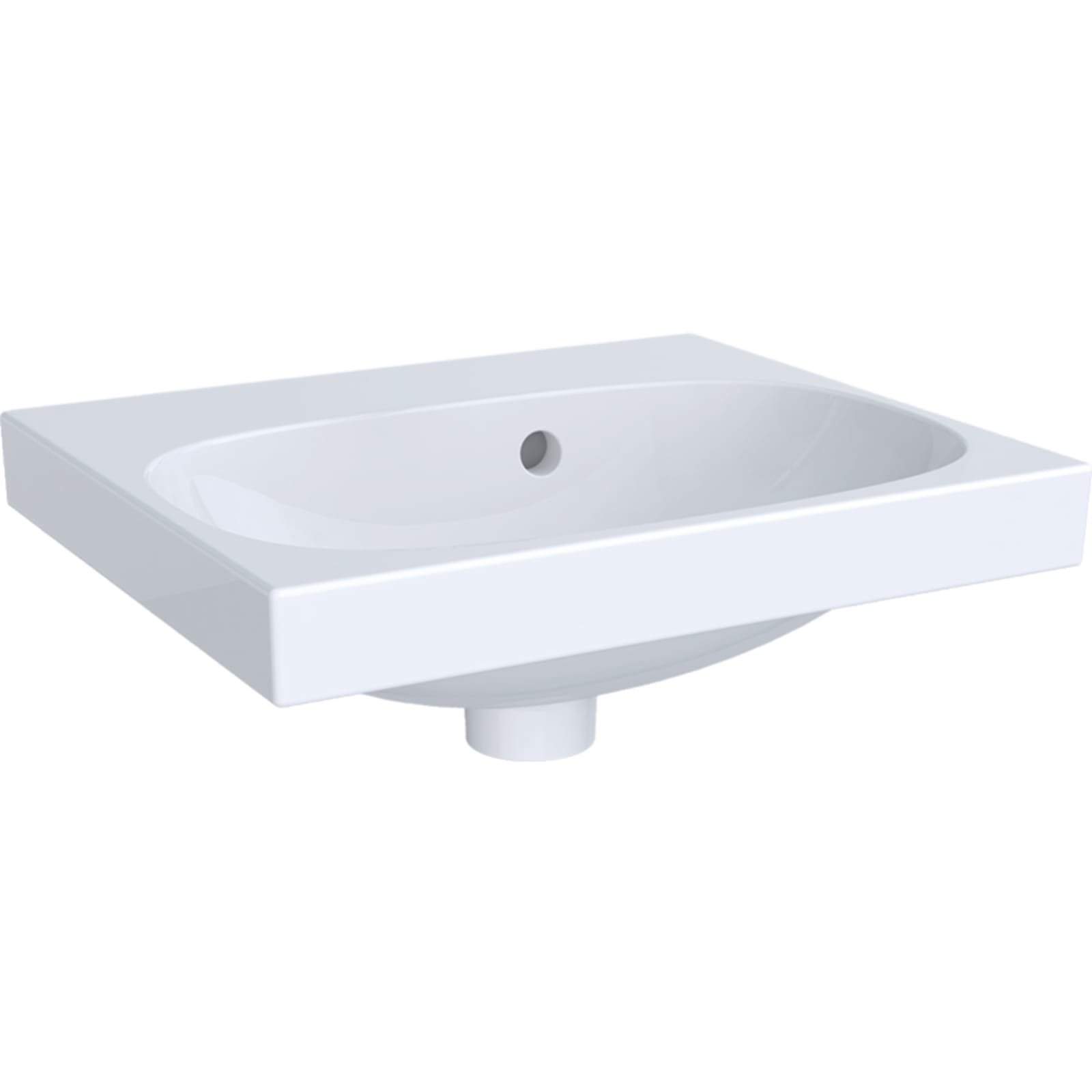 Geberit Acanto fontein 45x38,2cm z/kraangat m/overloop wit