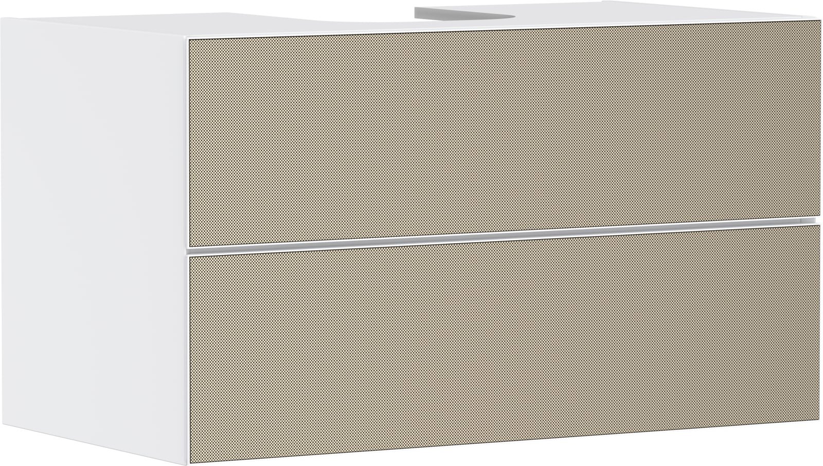 Hansgrohe Xevolos E meubel Matt White 980/550 met 2 lades consoles met countertop inbouw wastafel geslepen (1200771299)