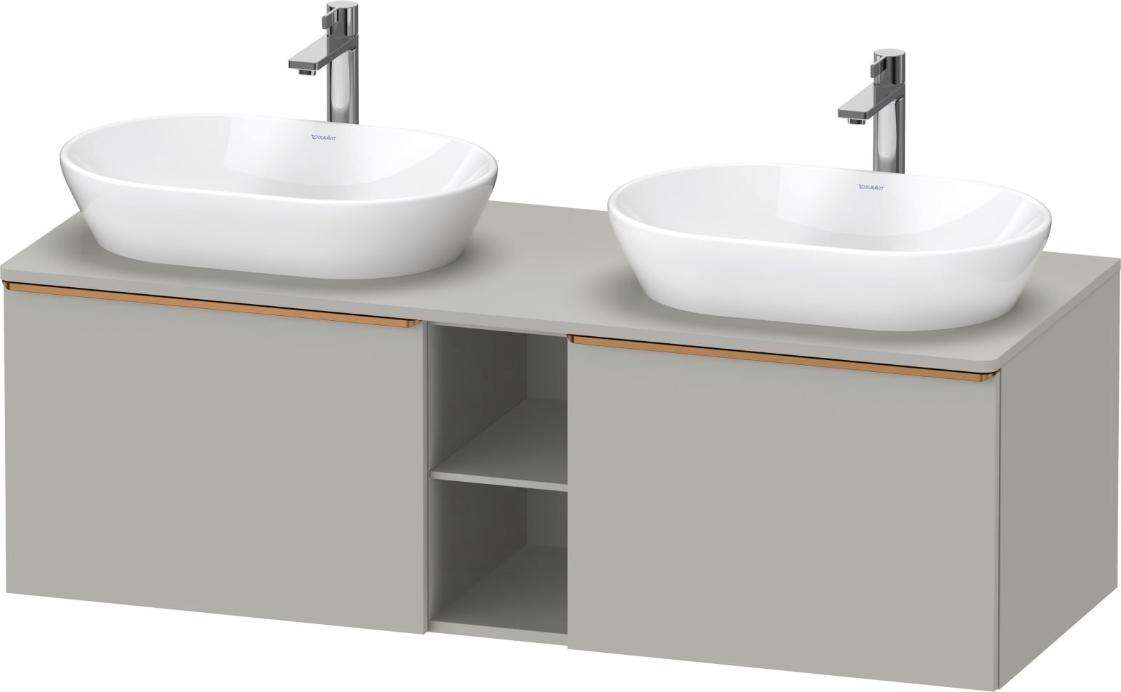 D-Neo Console wastafelonderbouw hangend Betongrijs Mat (1200897386)