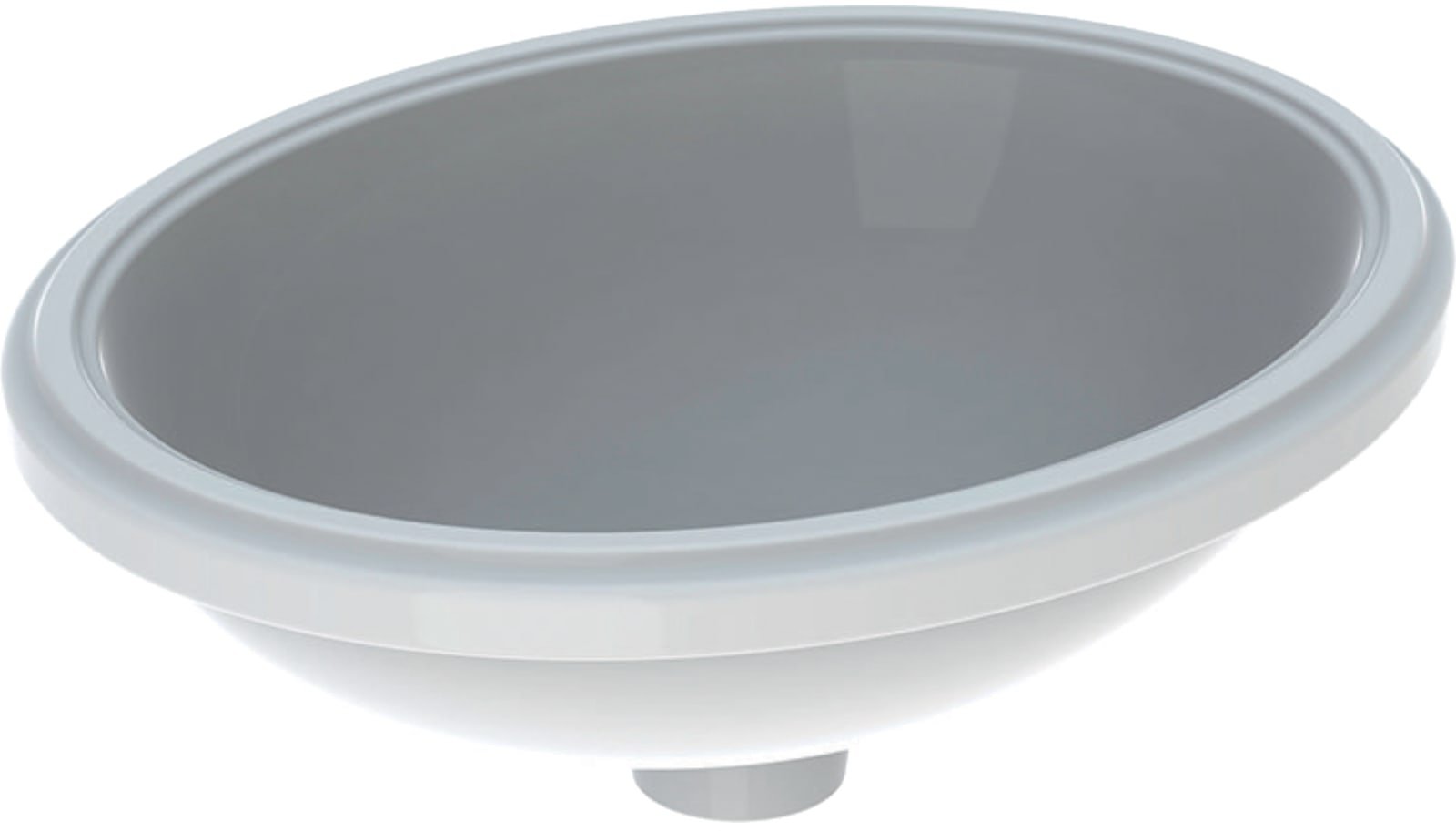 Geberit VariForm, Wastafel, ovaal, onderbouw, 1x waskom, keramiek, 480 x 420 x 181mm (BxDxH), wit