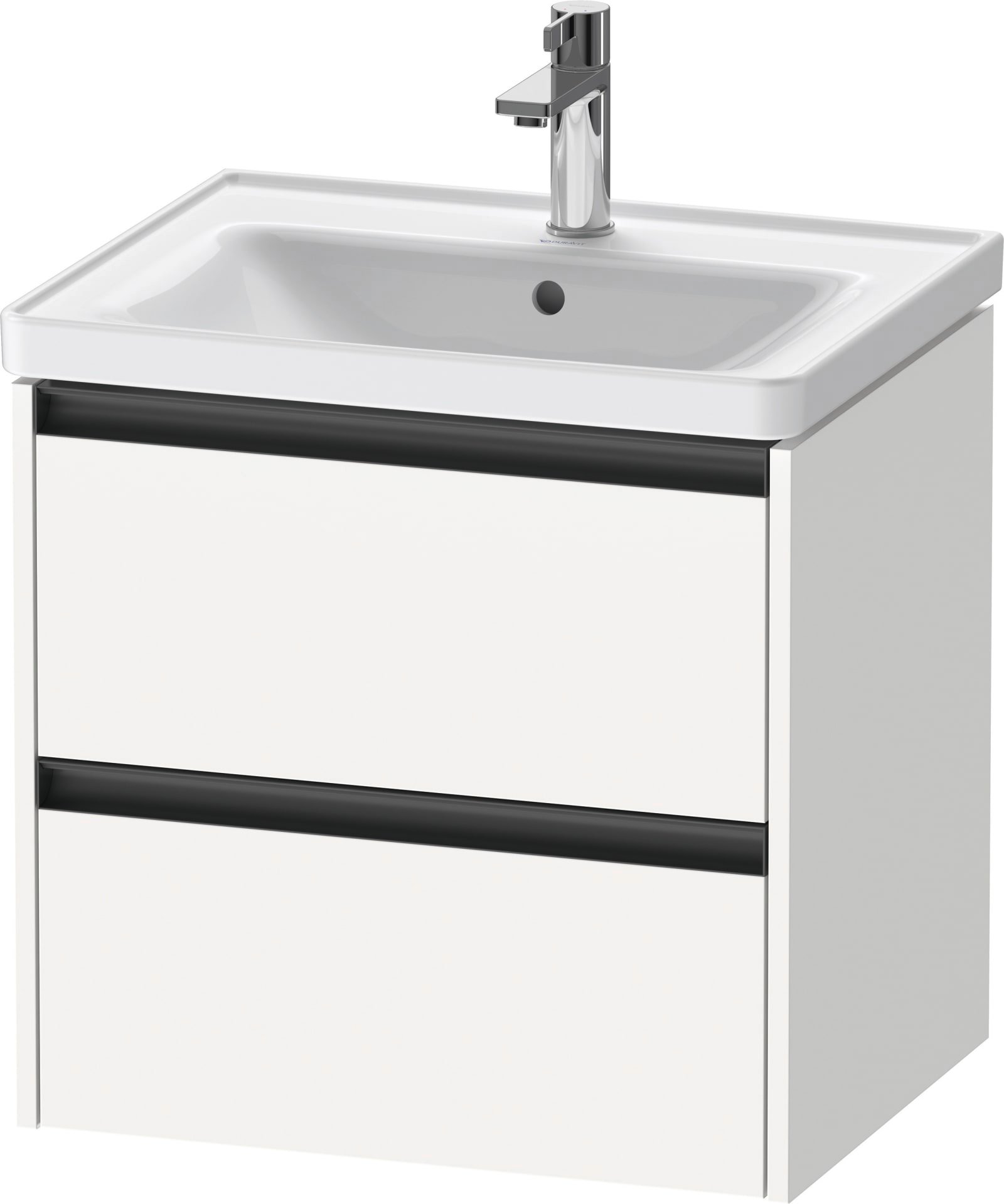 Duravit Ketho.2 Wastafelonderbouw hangend, Wit Mat, rechthoekig, aantal kleine lades: 2 – K25281018180000