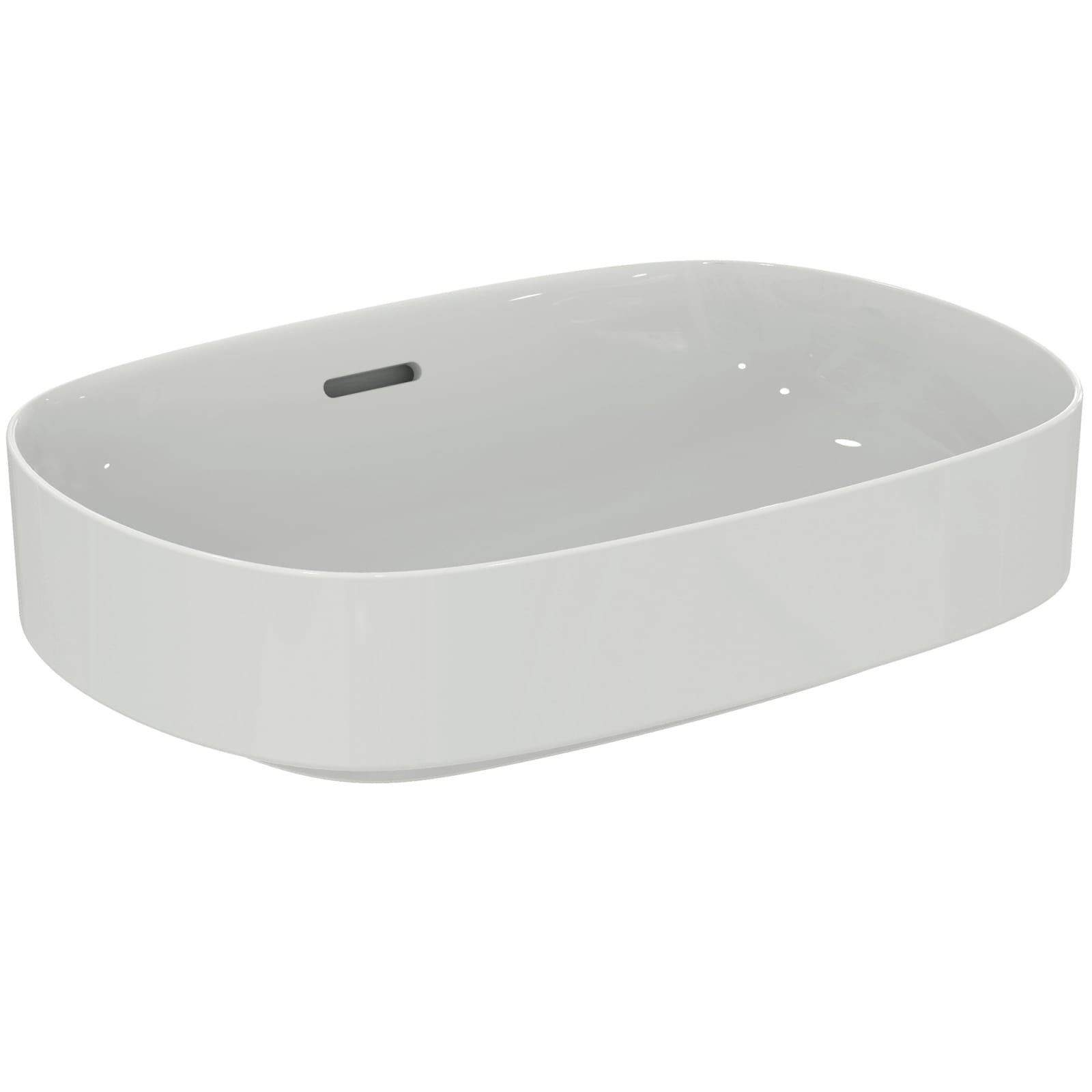 LINDA-X | OPBOUWWASTAFEL 550X380X155 MM GL WIT, ZONDER KRAANG, MET OL