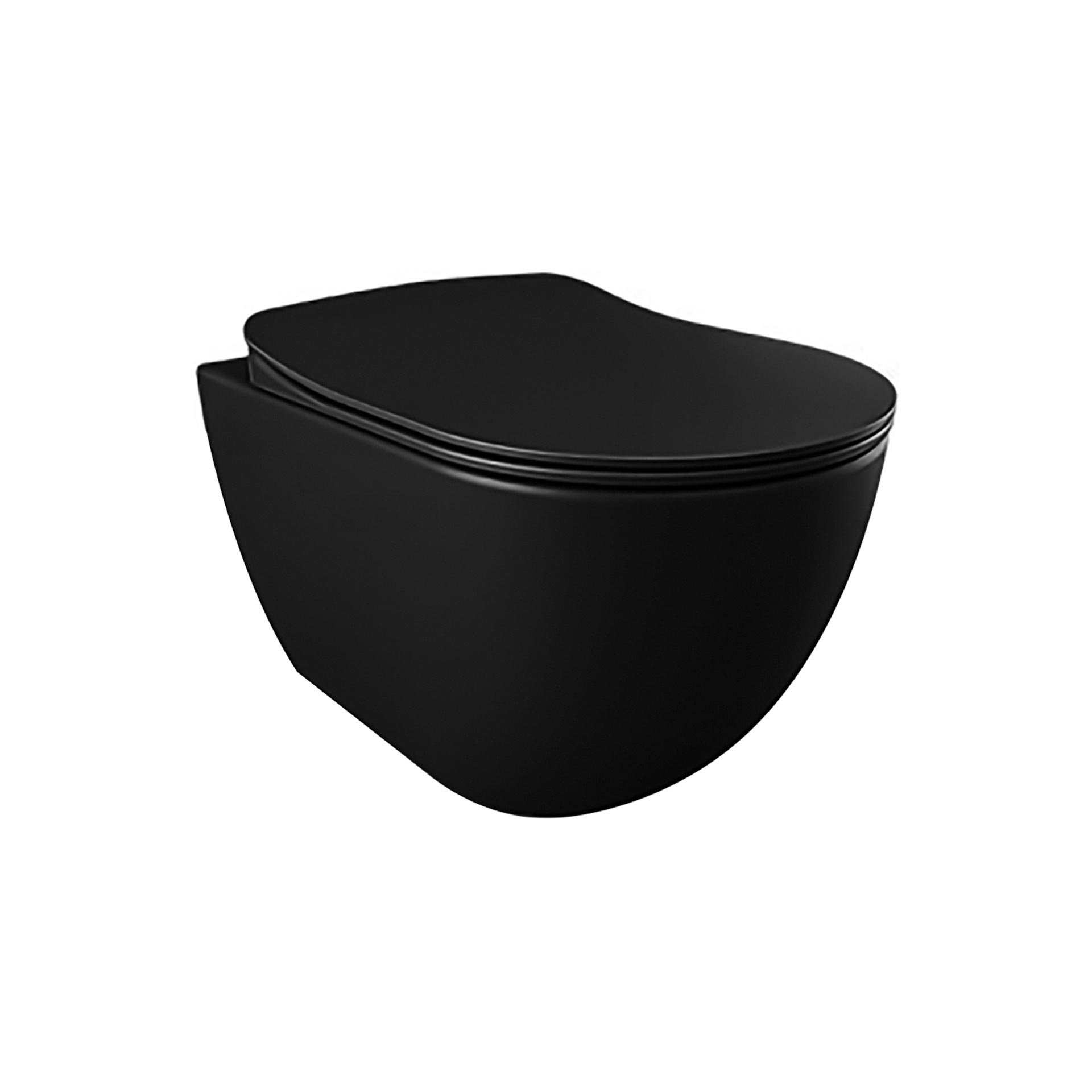 CREAVIT FREE HANGTOILET - RANDLOOS - ZONDER ZITTING - MAT ZWART