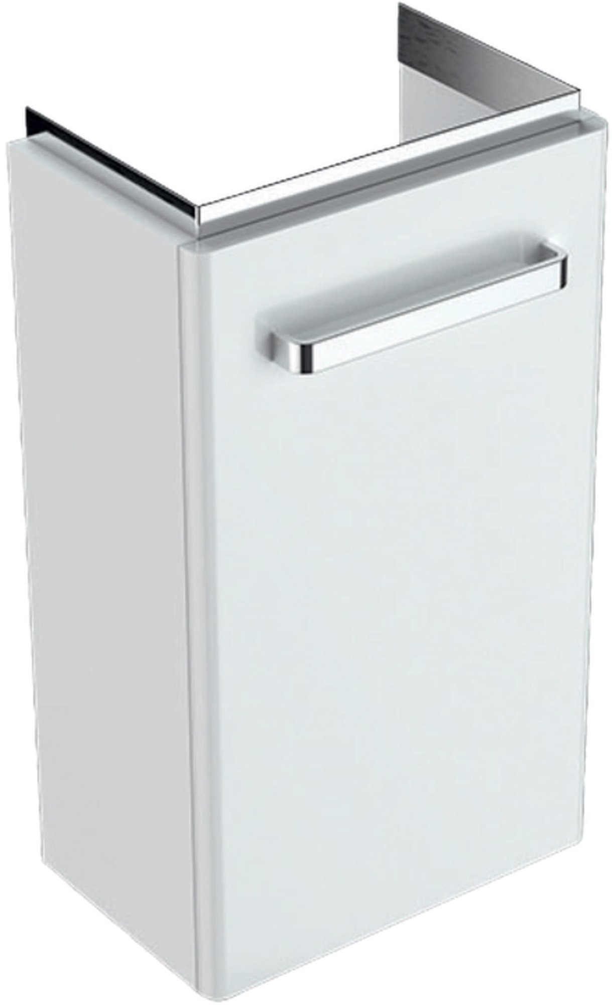 Geberit Renova Compact, Onderbouwkast fontein, 1x deur, spaanplaat, 604 x 348 x 252mm (HxBxD), mat wit