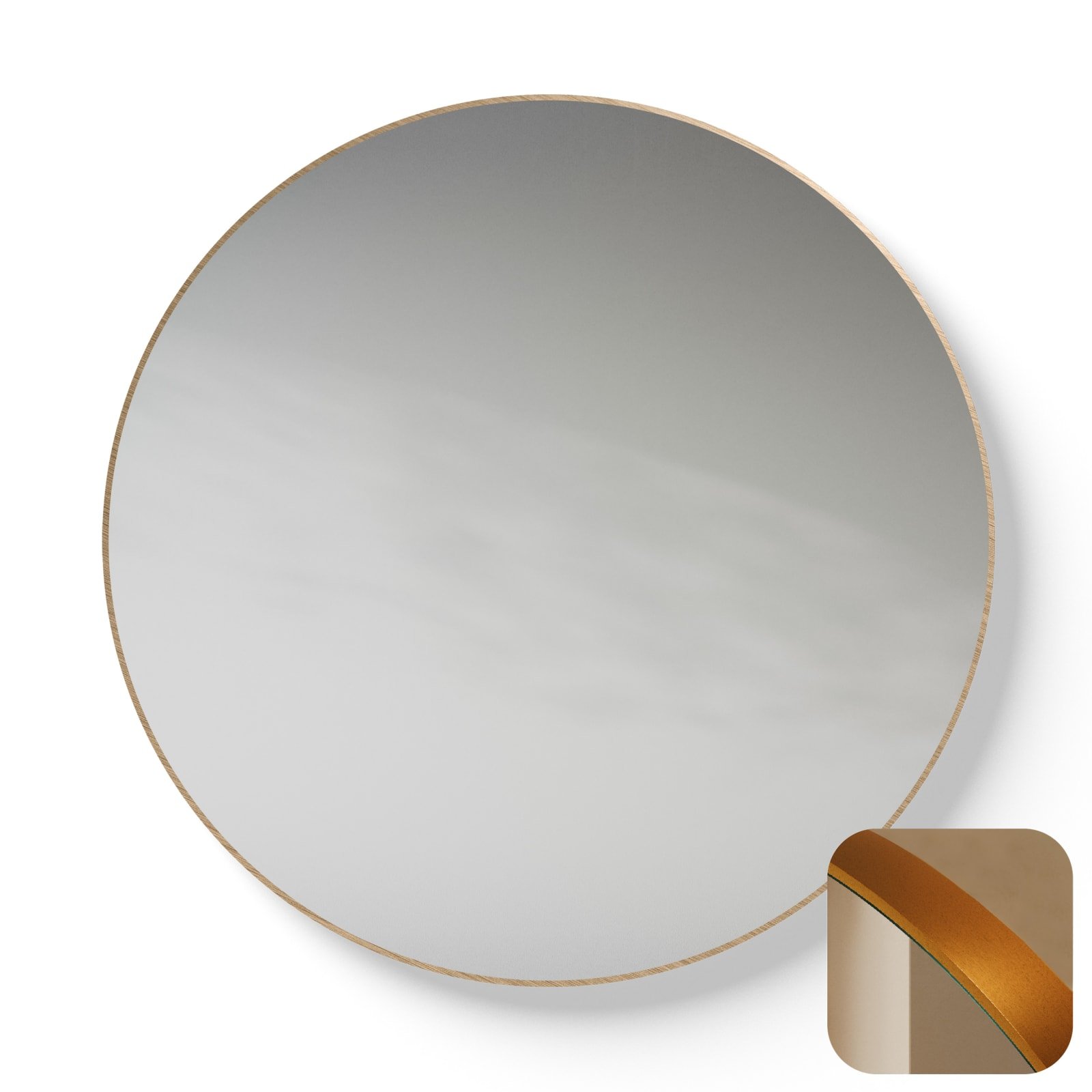 Spiegel Metallic Line Round Br Copper 100cm