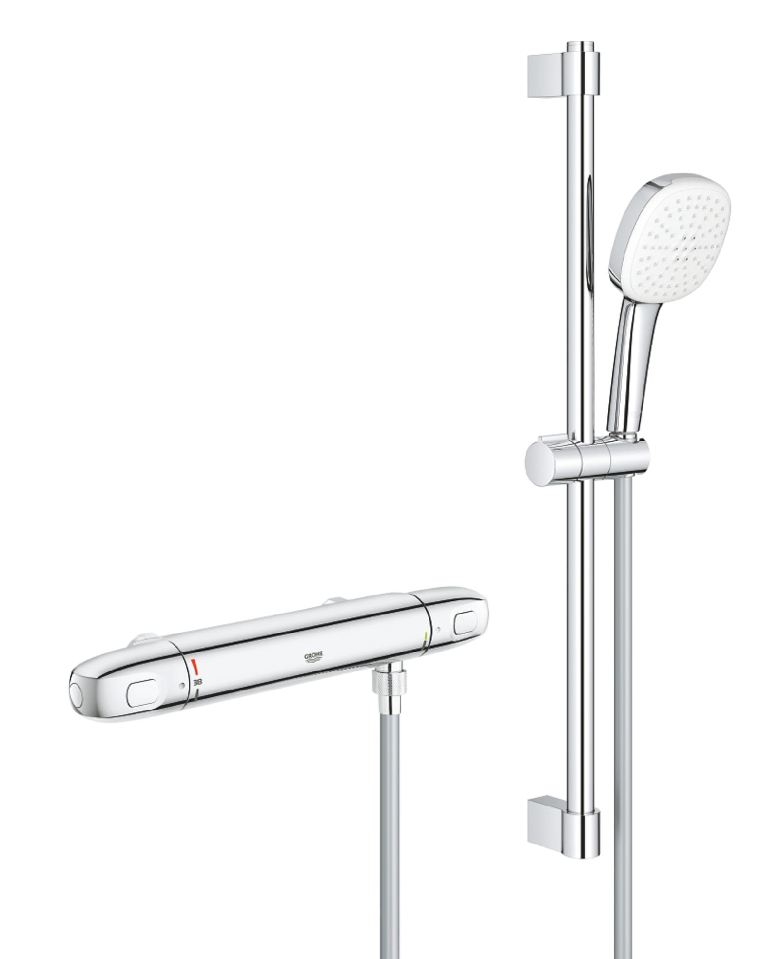 Grohe Grohtherm 1000 Comfortset H.O.H. 150mm, 600mm, max 8,0 l/m bij 3 bar