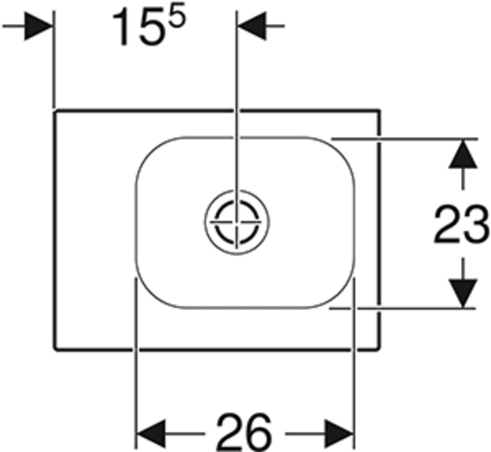Geberit iCon Light fontein 38x28cm zonder kraangat links en zonder overloop, KeraTect/wit
