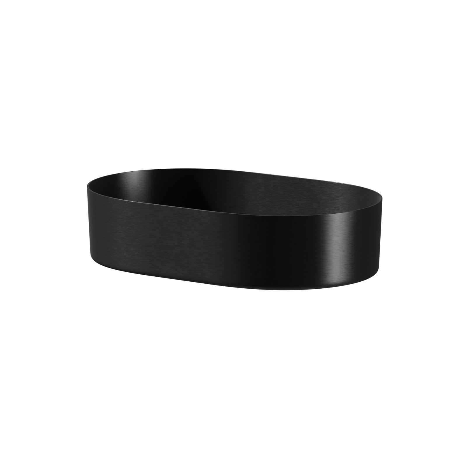 Metallic Oval 55x35x12cm kleur brushed gun metal