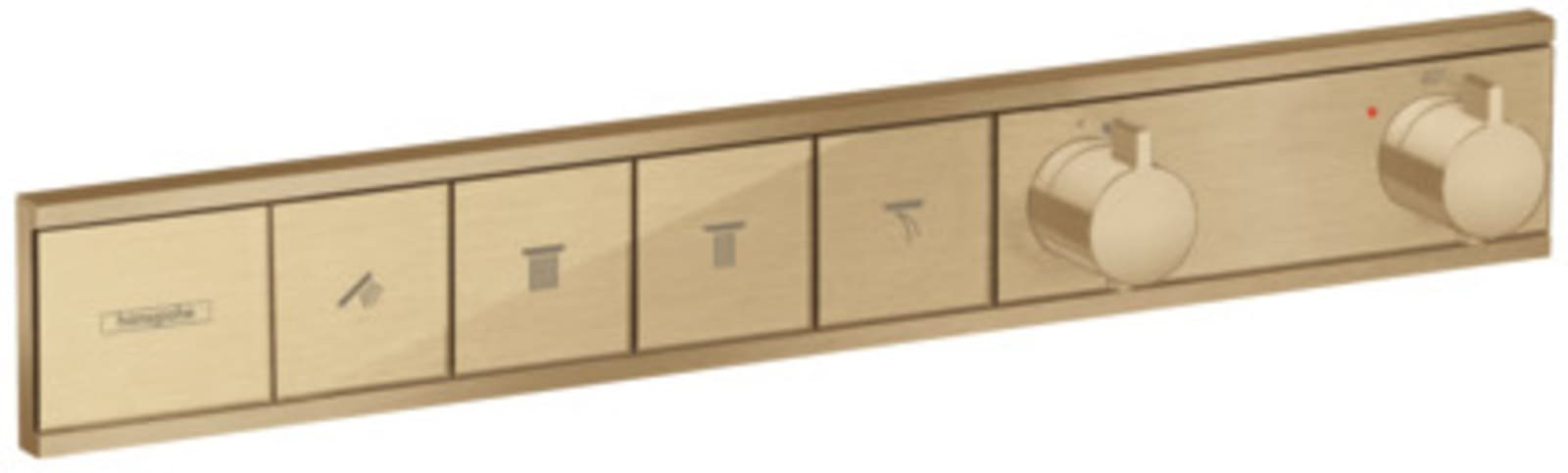 Hansgrohe, Douchethermostaat afbouwdeel, Rainselect, 4 functies, geborsteld brons